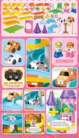 88 Buah Puzzle Balok Bangunan Mobil Lintasan Kastil Mainan Balok Bangunan Kastil Model Plastik Tahan Lama untuk Anak Perempuan