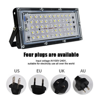 Phytolampe UV en aluminium, prise 50W 100W, spectre complet, LED bleue, éclairage de culture, projecteur, étanche pour AC165-265V, croissance et floraison