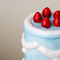 Yuanwang – Nouveau Pot à Bougie Cylindrique en Céramique Vide, Forme Gâteau de Noël de Luxe, Contenant Mignon pour Desserts, Vases à Bougies Uniques et Personnalisables