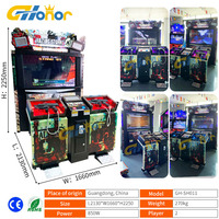 Simulateur de tir d'arcade de tir en salle de jeux d'arcade Razing Storm, jeux vidéo de tir, machine de tir