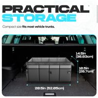 Boîte de rangement de coffre extra large avec compartiments extensibles, organisateur de coffre de voiture pour la plupart des véhicules et l'intérieur