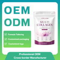 Poudre de complexe de collagène de 5 types |   I/II/III/V/X + 1000mcg Biotine |   OEM/ODM pour Poudre de Collagène Complexe pour le Soutien de la Peau et des Articulations