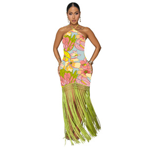 La dernière robe décontractée sexy sans manches et dos nu à franges pour femme, collection été 2026, best-seller - Product Image 5