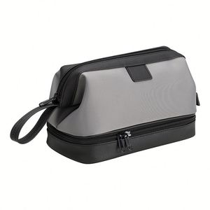 Neceser de Viaje para Hombre, Bolsa de Aseo Impermeable de Doble Capa, Bolsa Organizadora de Cosméticos Portátil para Viajes de Negocios, Campamentos al Aire Libre - Product Image 1