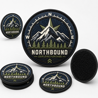 Patch en toile de caoutchouc PVC personnalisé avec logo, fixation auto-agrippante, imperméable, pour fournisseur en gros de patchs