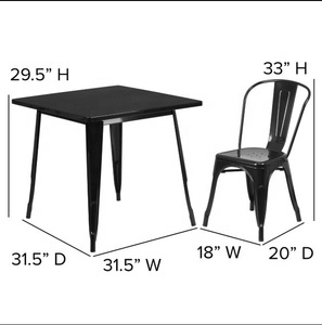 Moderno stile nordico in metallo con struttura sedia da pranzo per la casa e il ristorante balcone tavolo per soggiorno e giardino - Product Image 4