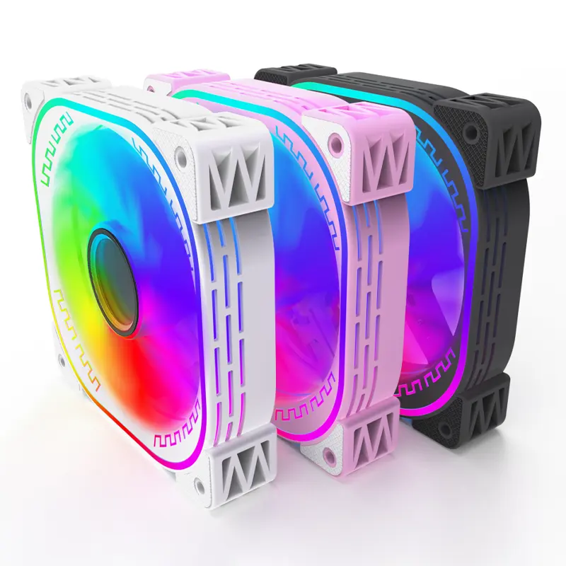 Desain Gaya Baru 2023 Pabrik OEM RGB Fan 120Mm Pc Case ATX Fans & Pendingin Komputer Warna-warni 12V Gaming CPU Cooler Air ARGB Fan