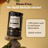 Palitos de Miel de Shilajit Puro del Himalaya, Marca Privada OEM, Venta al Por Mayor, 30 Unidades, HALAL, Vegano, Ácido Fúlvico, Suplemento Energético con Azafrán
