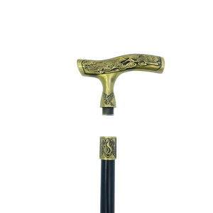 Canne à motif d'aigle et de dragon en alliage d'aluminium noir, bâton de marche rétro pour gentleman, style britannique - Product Image 3