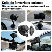 Support de caméra à ventouse multi-surfaces 4,5 pouces, capacité de charge verticale de 50 kg, filetage universel 1/4 pouce, sans dommages pour la voiture