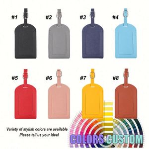 Etiqueta de Equipaje de Cuero PU con Logotipo Personalizado Promocional, Etiqueta de Equipaje Duradera e Impermeable con Logotipo, Etiqueta de Identificación de Maleta de Viaje Antipérdida - Product Image 2