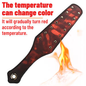 Nekband Handboeien Voetboeien Mondknevel Paddle Temperatuurveranderende Kleur PU Leer BDSM 7-delige Set - Product Image 4