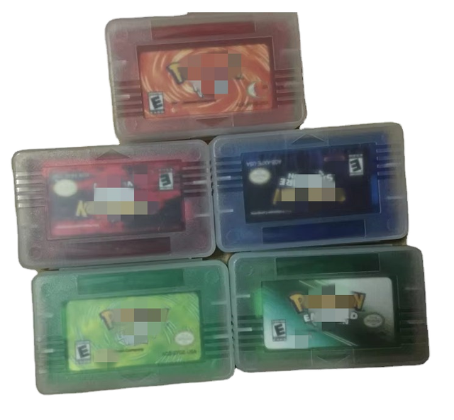 US/EUR Version Emerald Sapphire Ruby Firered Video Game Cartridge Console Card Made of Plastic for GBA GBC GB SP GBM NDSL