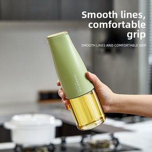Bouteille distributrice d'huile d'olive, <span class=keywords><strong>de</strong></span> <span class=keywords><strong>vinaigre</strong></span> ou <span class=keywords><strong>de</strong></span> sauce soja en verre transparent <span class=keywords><strong>de</strong></span> 500 ml, anti-fuite, avec couvercle, pour <span class=keywords><strong>cuisine</strong></span> moderne - Product Image 3
