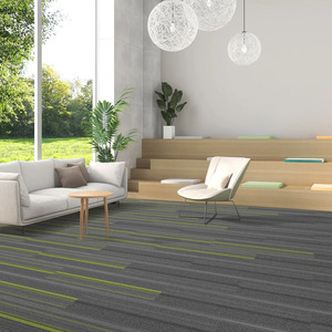 Losetas de Alfombra Comerciales de Polipropileno Modernas y de Lujo con Diseño de Rompecabezas para Hoteles y Oficinas, con Cuadrados de Suelo Encastrables - Product Image 1