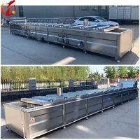 Pasteurisateur tunnel automatique à bain-marie 7000*800, machine de pasteurisation industrielle continue