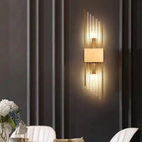 Salon cristal applique murale hôtel usage domestique applique murale chambre escalier avec luxe moderne de haute qualité