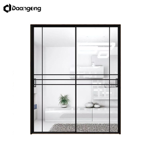 <span class=keywords><strong>Porte</strong></span> coulissante minimaliste en aluminium, cadre ultra-fin de 35 mm de largeur visible, pour villa de luxe, architecture moderne - Product Image 6