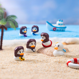 Nouveau Jésus t'aime canard petit canard jaune poupée ornement accessoires Mini Micro paysage ornement - Product Image 1