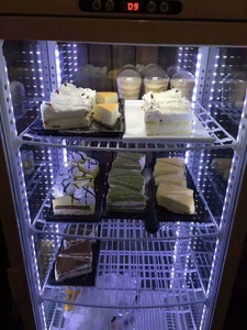 98L(2R) cuatro lados de la puerta de vidrio de almacenamiento en frío beber pastel y el postre comercial pantalla escaparate <span class=keywords><strong>Vertical</strong></span> - Product Image 6