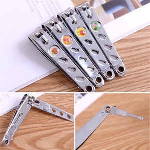 Stainless Steel Nail Clippers 10Mm Round Handle Portable For Finger Nail Care Tools - Product Image 1