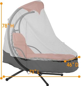 <span class=keywords><strong>Housse</strong></span> de protection imperméable <span class=keywords><strong>pour</strong></span> <span class=keywords><strong>chaise</strong></span> <span class=keywords><strong>longue</strong></span> <span class=keywords><strong>suspendue</strong></span> d'extérieur et hamac autoportant de patio - Product Image 4