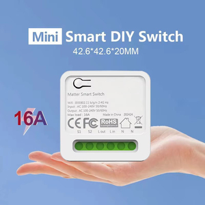 Interrupteur intelligent WiFi <span class=keywords><strong>de</strong></span> sécurité MT-TDQ-16A-1G pour usage domestique, compatible Matter, HomeKit, commande vocale Alexa, télécommande 16A, Google <span class=keywords><strong>Assistant</strong></span> - Product Image 2