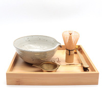 Newell Logo personnalisé En stock Matcha Kit Boîte en bambou Emballage OEM Fait à la main 100% Céramique Chawan Matcha Service à thé avec fouet en bambou