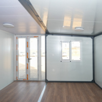 Maison conteneur préfabriquée portable en structure acier de 20 pieds, extensible, avec chambre, cuisine et salle de bain, directement de l'usine
