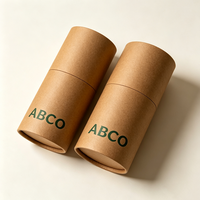 Boîtes en carton cylindriques jetables écologiques personnalisables en gros, papier kraft brun naturel, design moderne, recyclables