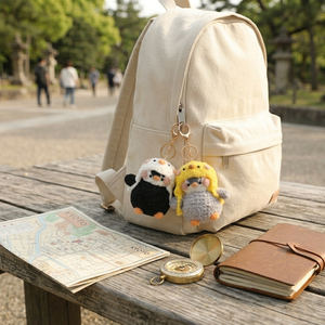 El Yapımı Mini Tığ İşi Penguen Anahtarlık Oyuncak Charm Toptan Sevimli Karikatür Amigurumi Örme Hayvan Çanta Süsü Peluş Oyuncak Anahtarlık - Product Image 6