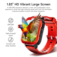 Montre connectée pour enfants GPS+LBS+WIFI 800mAh IP67 étanche Carte SIM 4G Suivi de forme physique Caméra Répondre aux appels Écran LCD Appel en conversation Carré