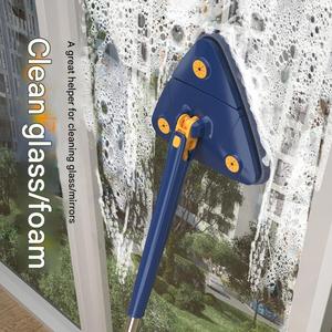 Mopa Triangular de Limpieza con Sistema de Autoescurrido y Rotación de 360°, Mopa Plana con Paño de Microfibra para Limpieza de Pisos - Product Image 4