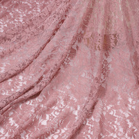 100% nylon tricoté Jacquard maille dentelle tissu personnalisé couleur unie 3D brodé cordon de luxe pour robes de luxe