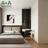 Großer Freistehender Begehbarer Holzkleiderschrank Modernes Luxuriöses Weißes Design für Schlafzimmer Garderobe Möbel für Haus und Villa