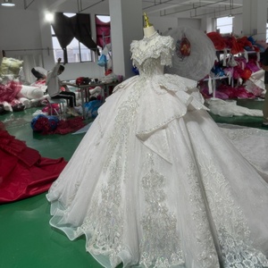 Jxs12 Nouvelles robes de mariée modernes exquises, robes de mariée scintillantes avec perles et paillettes, robe de mariée Jancember - Product Image 3