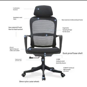 เก้าอี้สำนักงานที่ทันสมัยเรียบง่ายสบายพนักพิงปรับได้ความจุการนั่งยาวนานสำหรับหอพักนักเรียน - Product Image 6