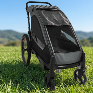 Remolque de Bicicleta para Niños Urban Greenway Explorations de Aleación de Aluminio con Suspensión Independiente y Capacidad de Carga de 35 kg para Aventuras en Senderos - Product Image 1
