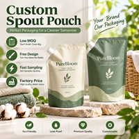 Offres Spéciales : Sachets Doypack en PE avec bec verseur pour détergent liquide vaisselle et shampoing liquide, écologiques et rechargeables