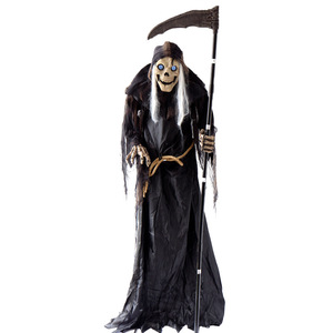 Decoración de Halloween: Gran Figura Eléctrica de Inducción de la Parca con Guadaña para Casa Embrujada o Sala de <span class=keywords><strong>Escape</strong></span> - Product Image 6