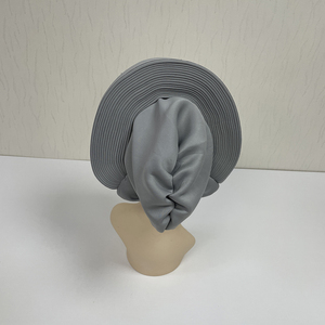 MH-1155 Magnifique turban africain en coton, prêt-à-porter, pour <span class=keywords><strong>mariage</strong></span> nigérian, <span class=keywords><strong>hijab</strong></span> musulman, bonnets, turbante - Product Image 4