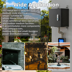 صندوق توصيل كهربائي خارجي مقاوم للعوامل الجوية 250*250*150 مم قابل للقفل مع حامل دين ووصلة كابل للأنظمة الصناعية - Product Image 6