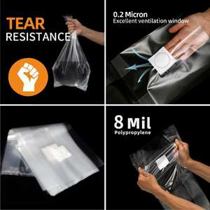 注入ポート付きの大型の最も注文されたオートクレーブキノコ栽培スポーン成長バッグ - Product Image 3