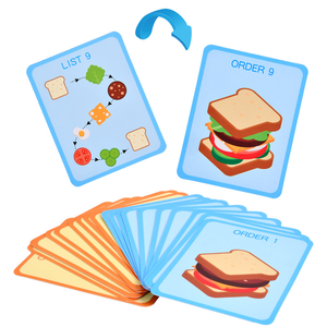 Jouet d'assemblage de coupe de nourriture éducative pour enfants Simulation de <span class=keywords><strong>maison</strong></span> en bois et ensemble de sandwich à frites Hamburger - Product Image 4