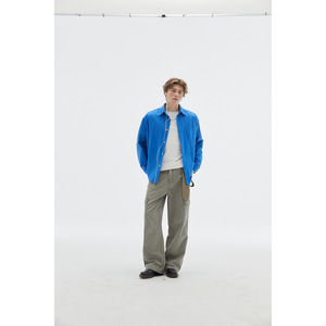2025 nueva camisa de satén para <span class=keywords><strong>hombre</strong></span> Retro Color sólido tendencia nacional estilo básico japonés urbano algodón suelto soporte largo 100% algodón - Product Image 2