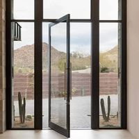 Porte en verre pour intérieur commercial, haute qualité, résistante à l'humidité, insonorisante, portes pivotantes protégeant la vie privée