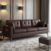Canapé de bureau en cuir de petite taille, design moderne et simple, mobilier de maison, magasin de vêtements, canapé individuel/double/triple, canapé de location