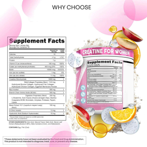 Poudre de créatine pour femmes, livraison directe d'usine OEM, nutrition sportive, contenant du collagène, de la biotine, de l'<span class=keywords><strong>acide</strong></span> hyaluronique et de l'<span class=keywords><strong>acide</strong></span> folique - Product Image 4