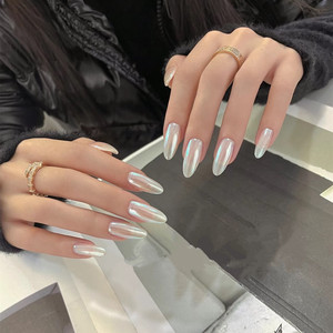 <span class=keywords><strong>Uñas</strong></span> Postizas <span class=keywords><strong>Elegantes</strong></span> de Acrílico con Forma de Almendra, Cobertura Completa, Hechas a Mano, Estilo Simple, Proveedor OEM ODM, Longitudes Larga/Corta/Media - Product Image 1