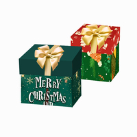 Boîte-cadeau de Noël de style tiroir en carton rouge personnalisée réveillon de Noël rempli de pomme écharpe boîte-cadeau créative boîte vide